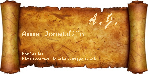 Amma Jonatán névjegykártya